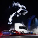 Flying Tesla Roadster logo