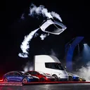 Flying Tesla Roadster logo